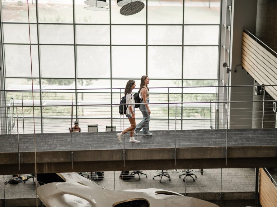 Georgia tech students walking in the CULC near Rambler Atlanta