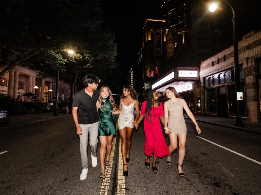 Georgia Tech students hanging out near campus