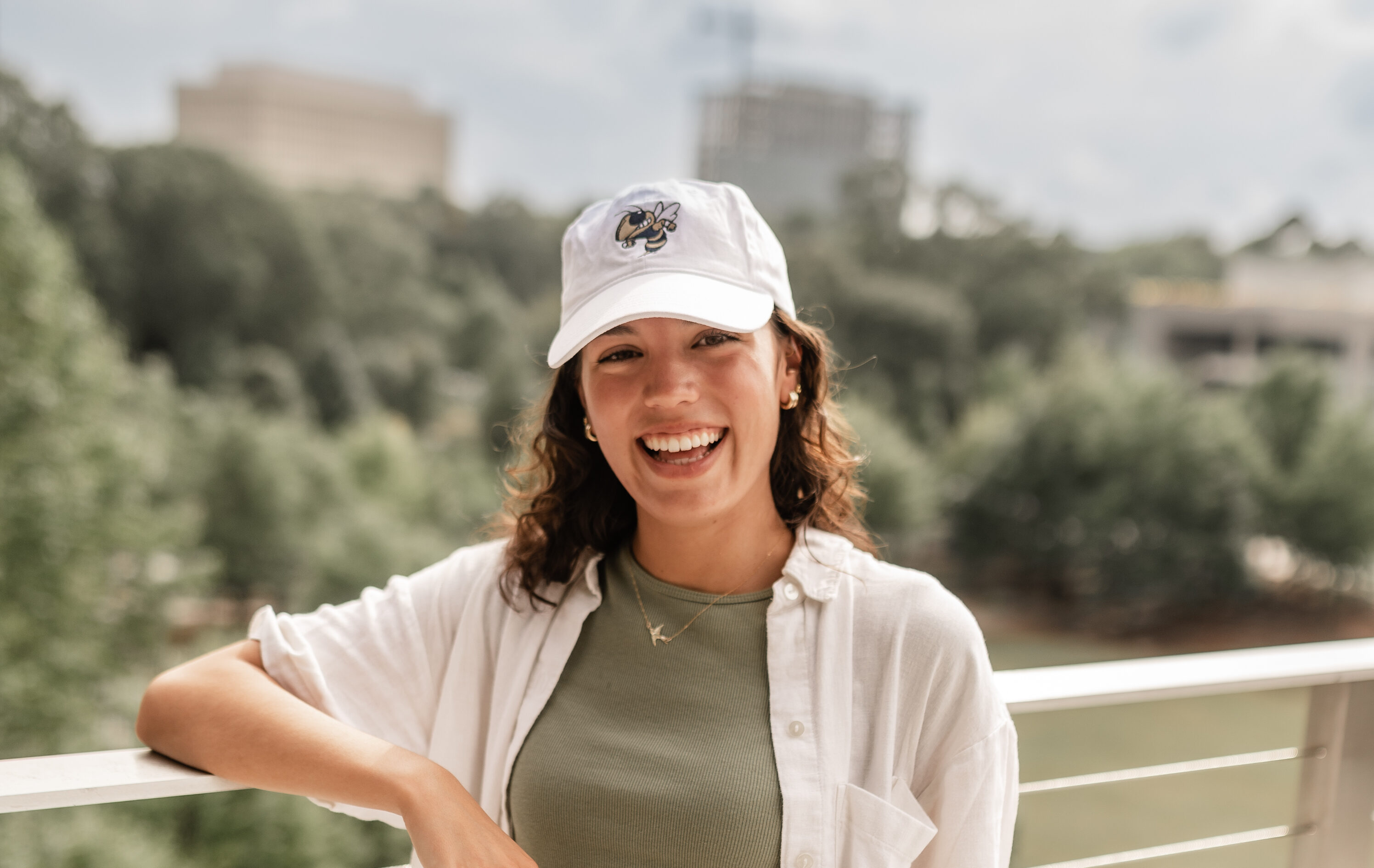 Georgia Tech student at the CULC rooftop