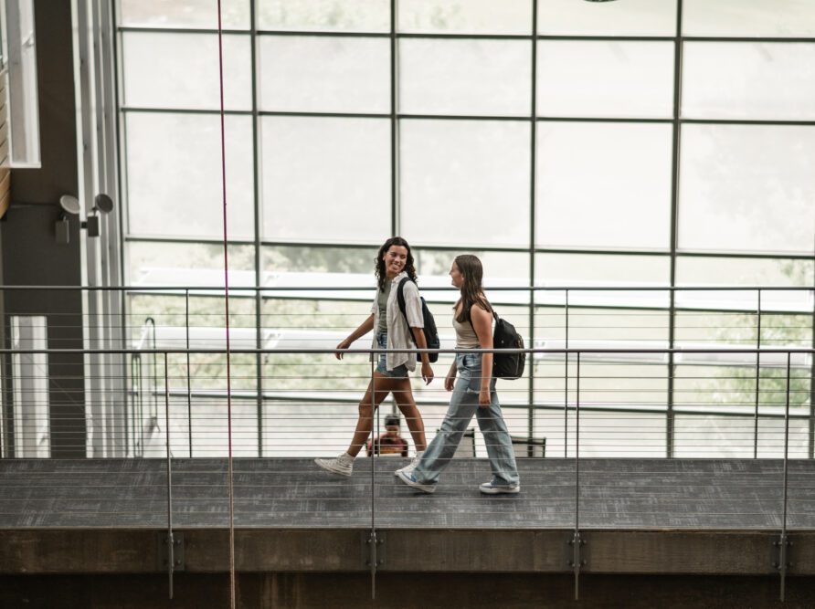 Georgia Tech students walking on campus