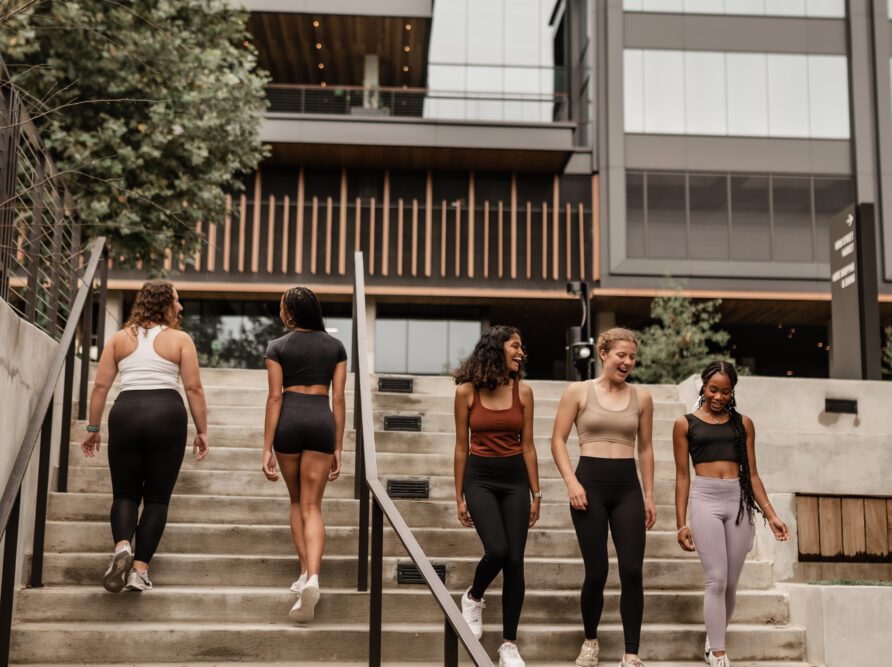 Georgia Tech students walking near campus