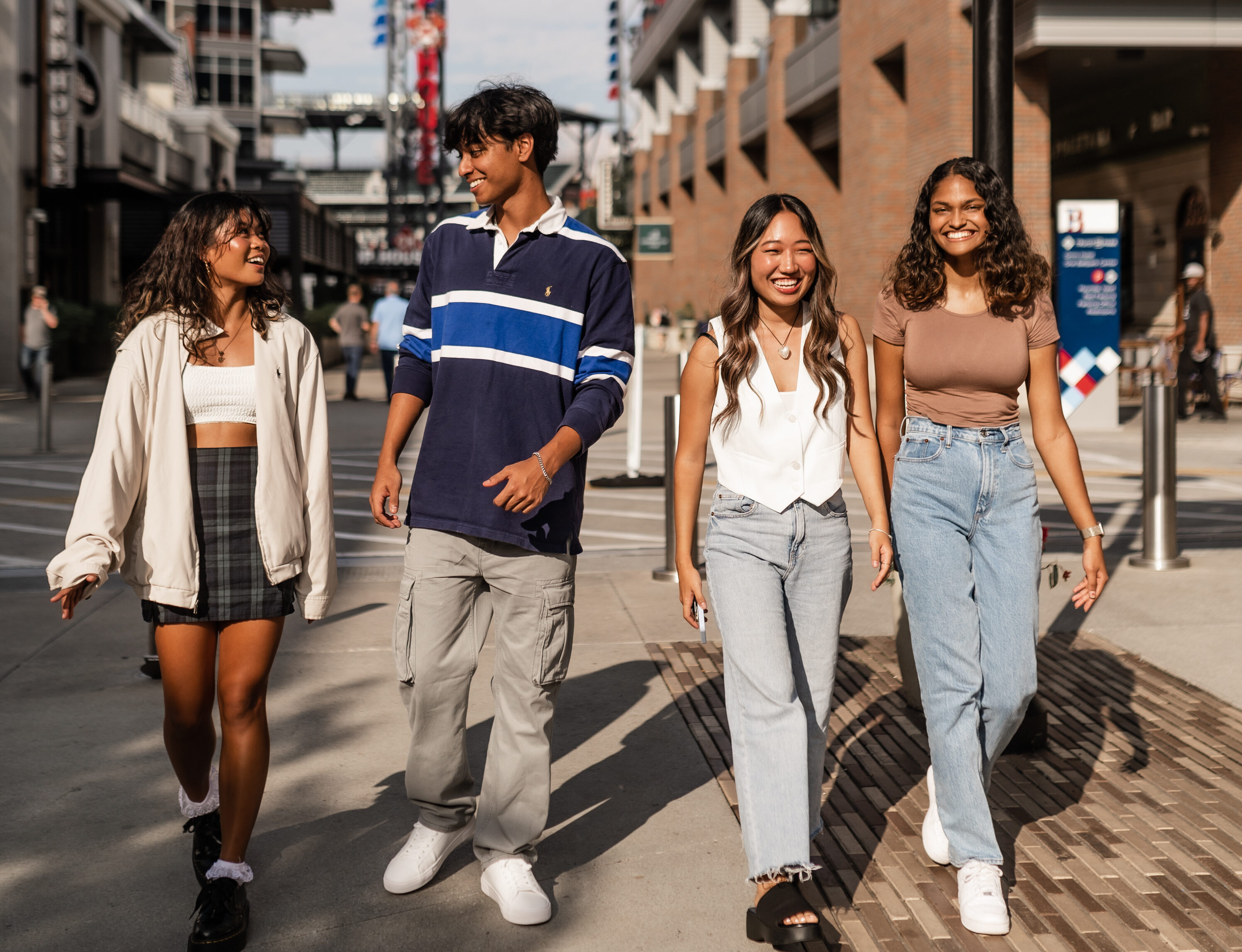 Georgia Tech students walking near campus