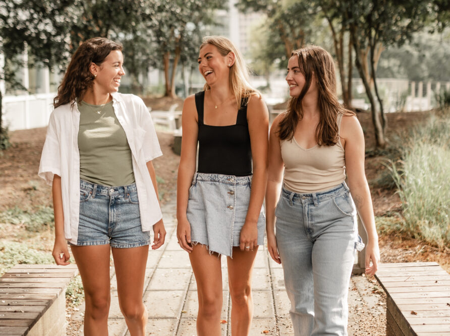 Georgia Tech students walking on campus