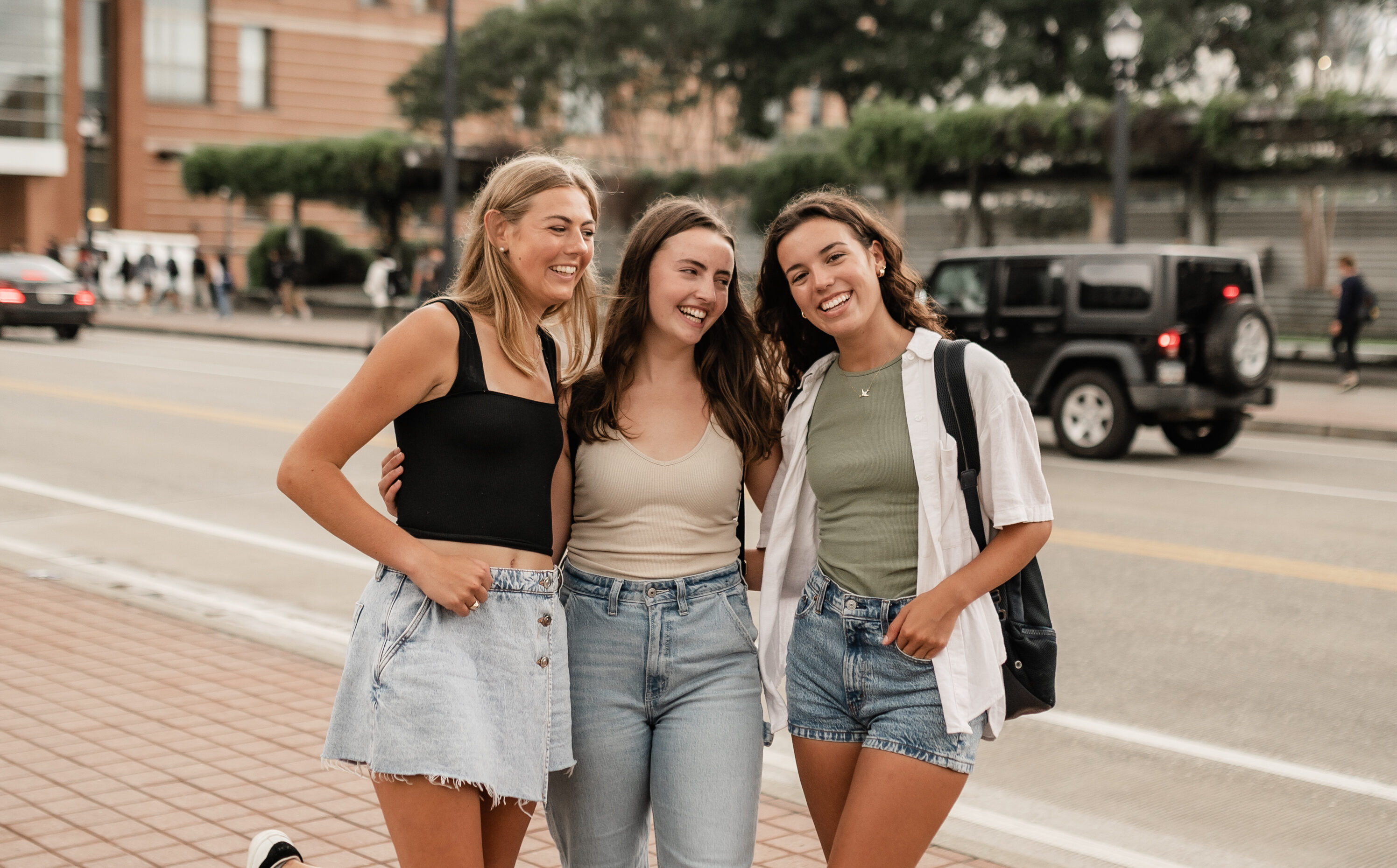 Georgia Tech students hanging out in Tech Square