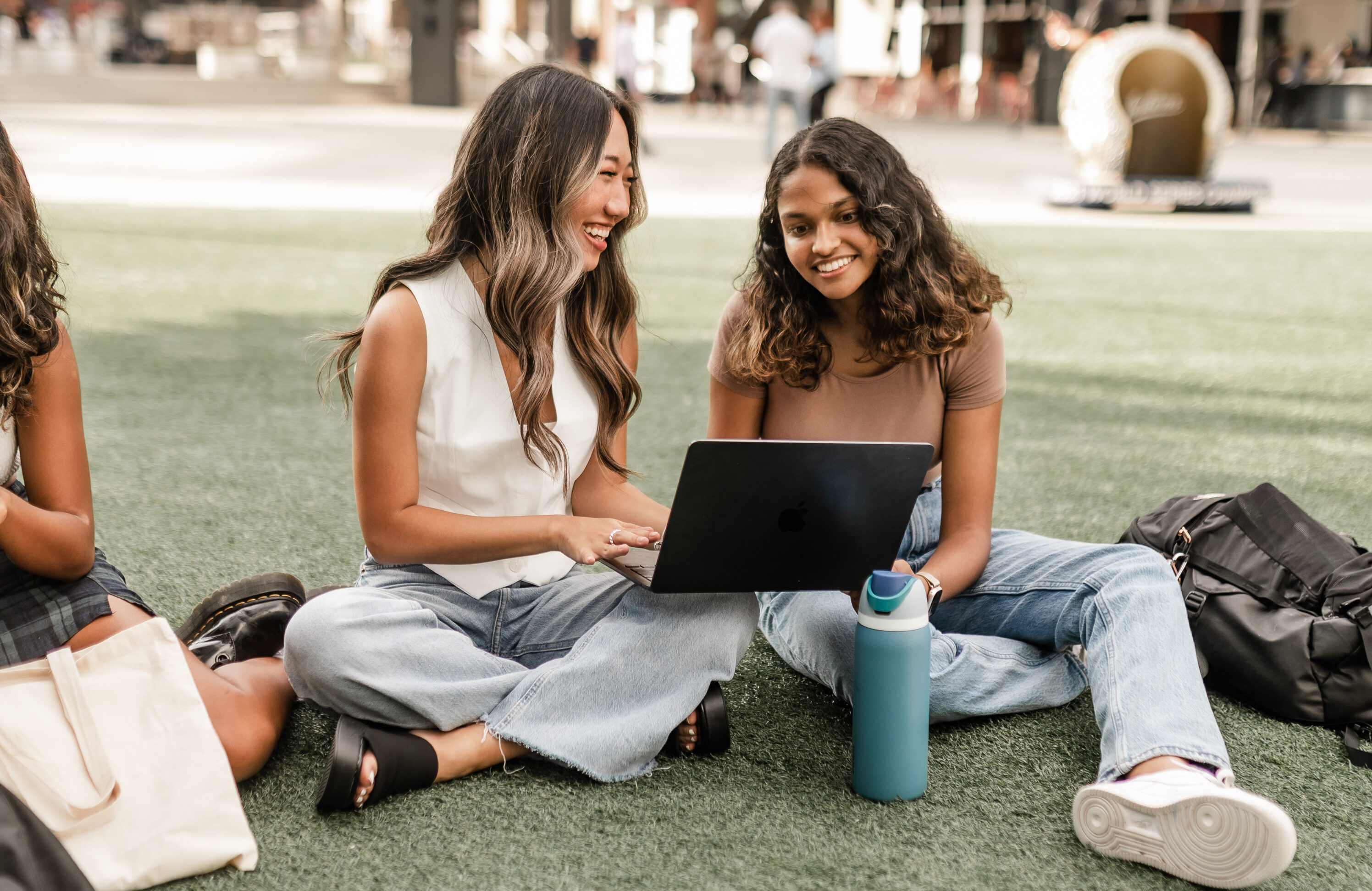 Georgia Tech students hanging out near campus