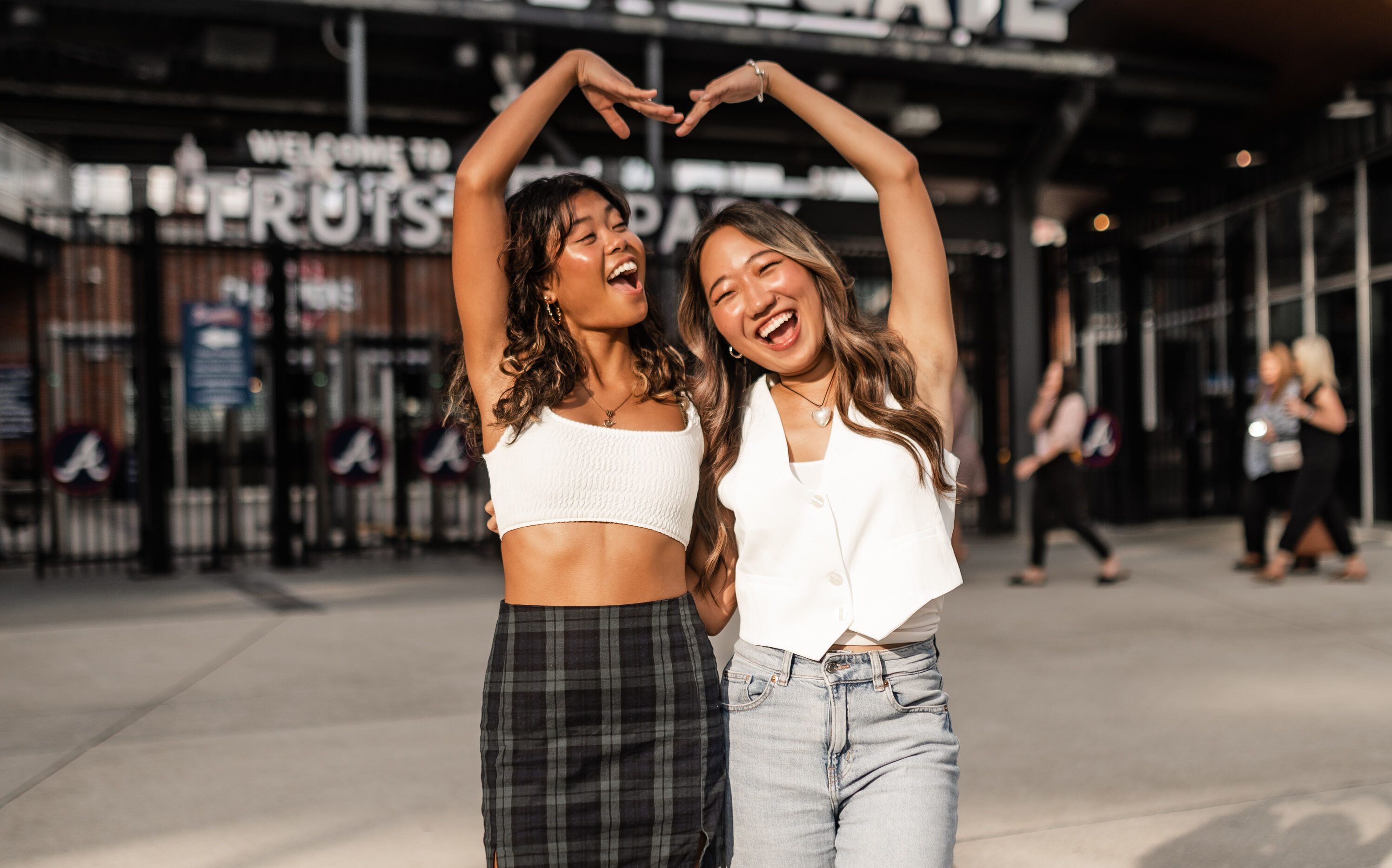 Georgia Tech students hanging out near campus