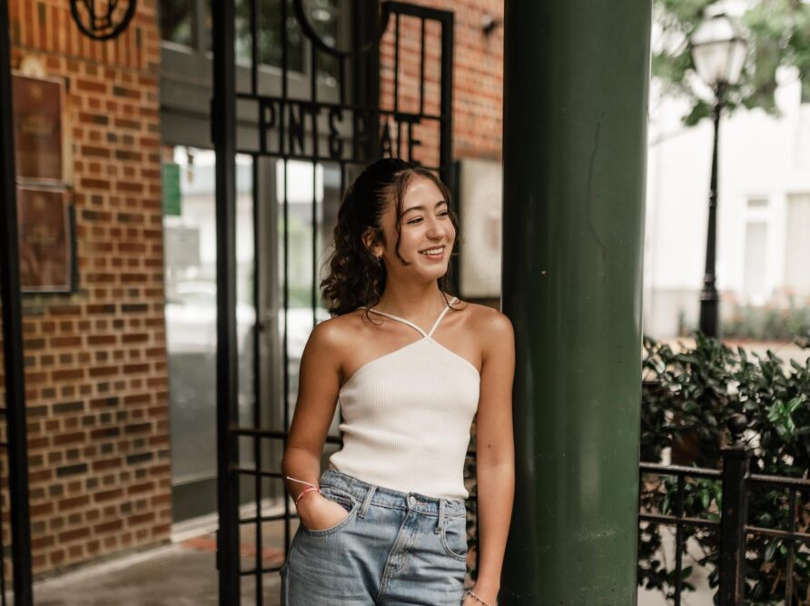 Girl leaning in Atlanta