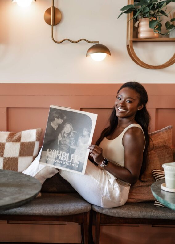 Girl in common area of Rambler Atlanta