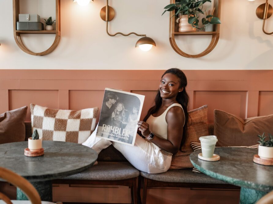Girl in common area of Rambler Atlanta