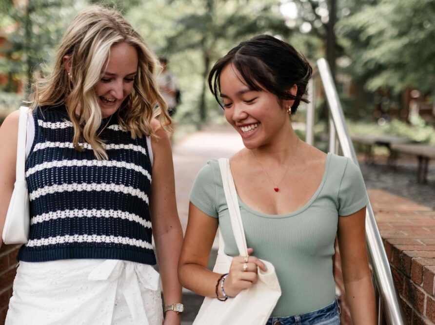 2 girls walking to class Rambler Atlanta