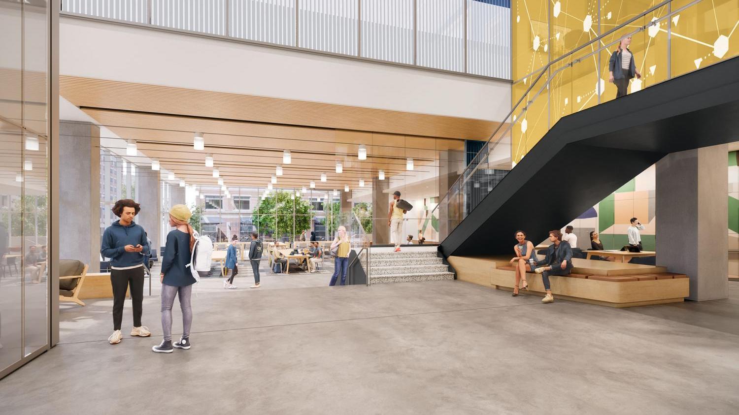 photo rendering of George Tower's lobby Georgia Tech